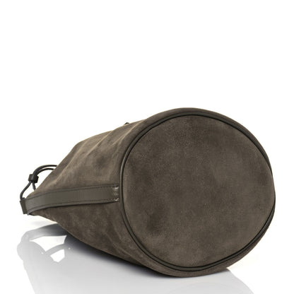 Saint Laurent Suede Calfskin Small Anja Bucket Grey 4 of 12