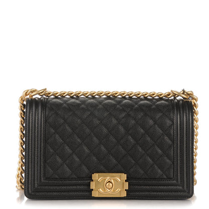 Chanel Caviar Quilted Medium Boy Flap Black 1 of 7