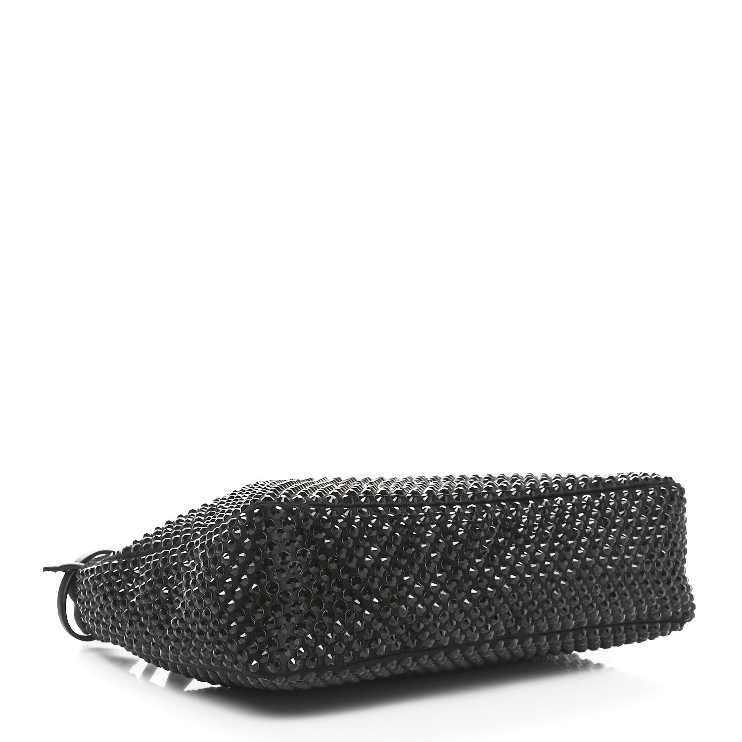 Prada Satin Crystal Mini Re-Edition 2000 Bag Black 4 of 9