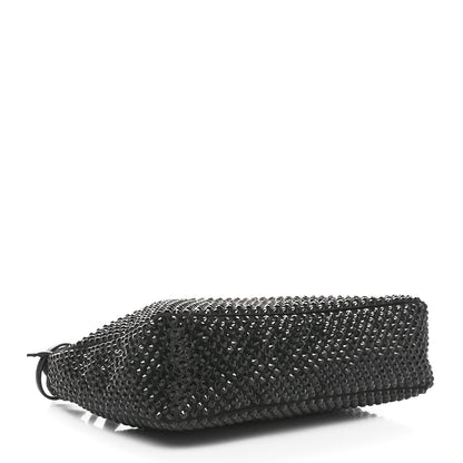 Prada Satin Crystal Mini Re-Edition 2000 Bag Black 4 of 9