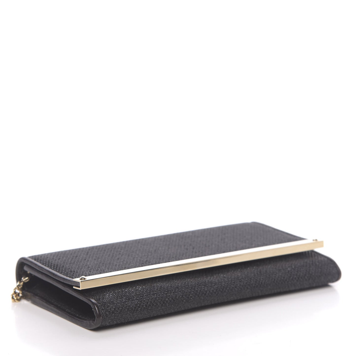 Glitter Fabric Milla Chain Wallet Black