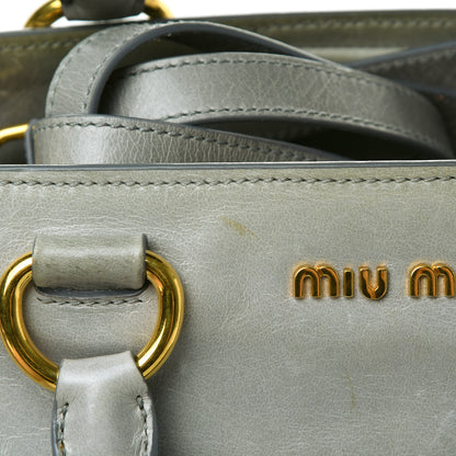Miu Miu Vitello Shine Top Handle Satchel Nube 16 of 18