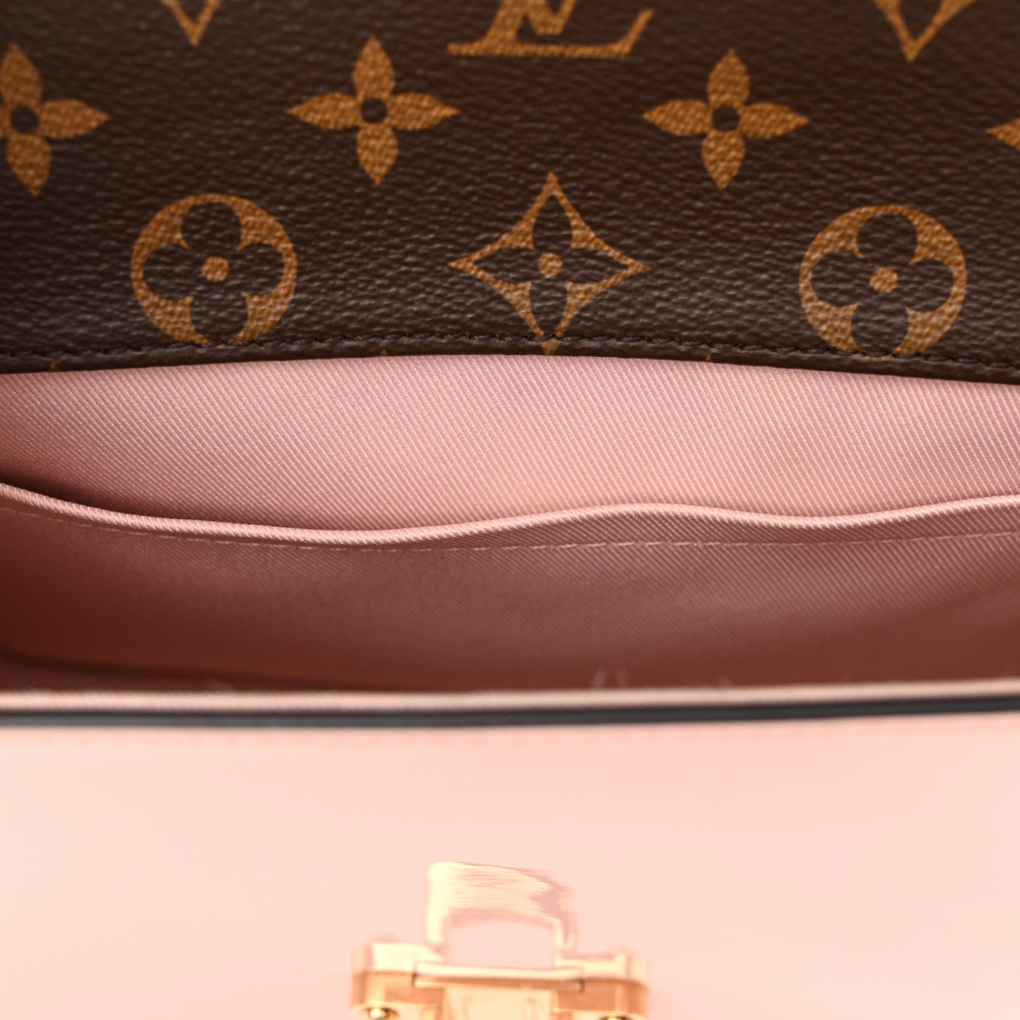 Patent Calfskin Monogram Cherrywood BB Rose Ballerine