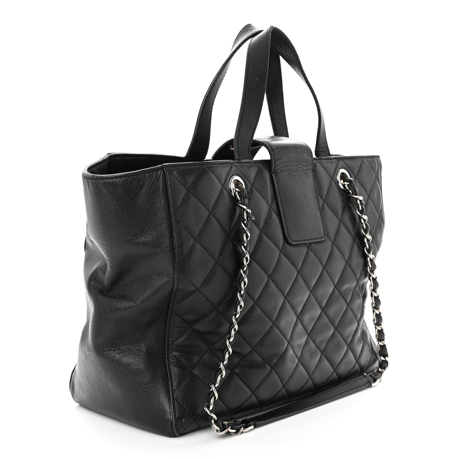 Chanel Caviar Quilted Large CC Box Shopping Tote Black 3 of 18