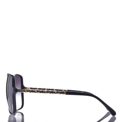 Chanel Lambskin Square Chain Sunglasses 5210-Q Black 3 of 9