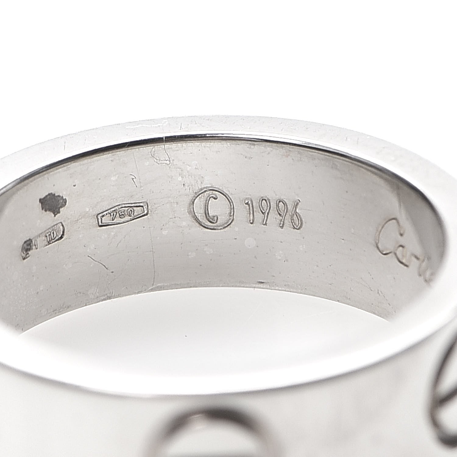 Cartier 18K White Gold 5.5mm LOVE Ring 47 4 4 of 6