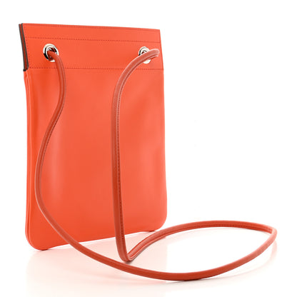 Hermes Milo Lambskin Swift Bi-Color Mini Aline Orange Poppy Terre Battue 2 of 6