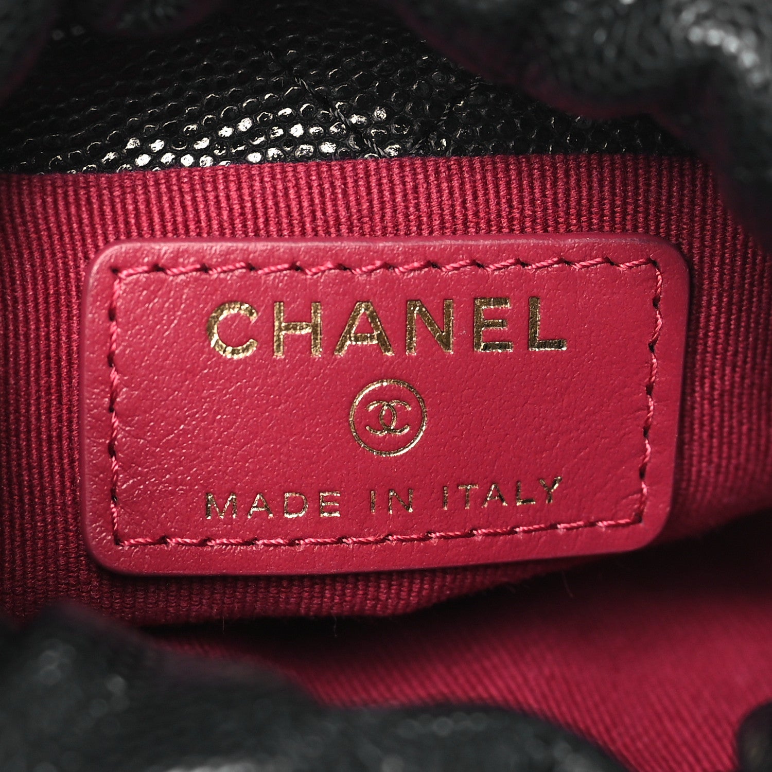 Chanel Caviar Quilted Twist Your Buttons Micro Bucket Bag Black 6 of 9