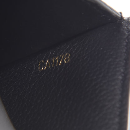 Louis Vuitton Grained Calfskin Monogram Double V Compact Wallet Black 7 of 8
