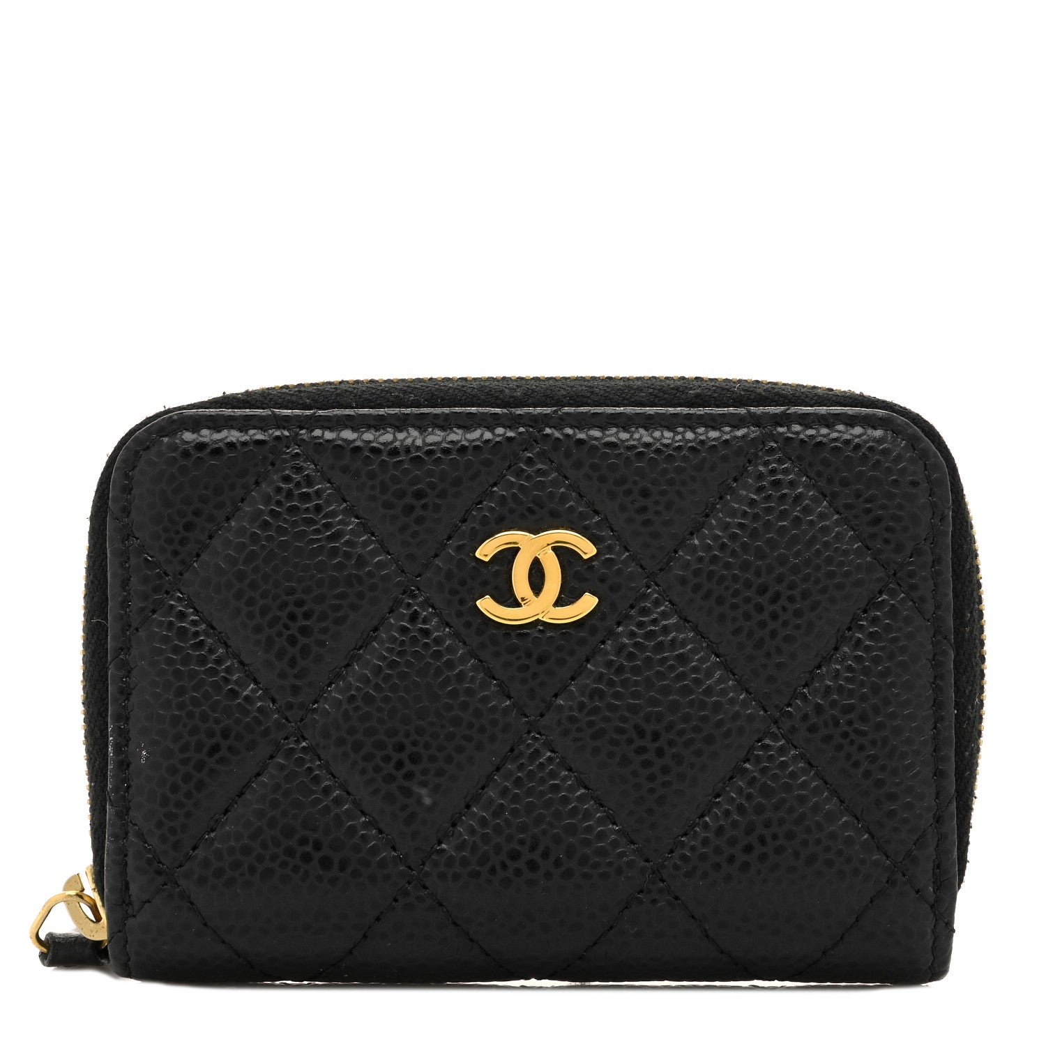 Chanel Caviar Quilted Zip Coin Purse Black 1 of 7