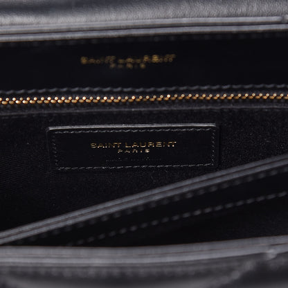 Saint Laurent Calfskin Y Quilted Monogram Toy Loulou Crossbody Bag Black 7 of 10