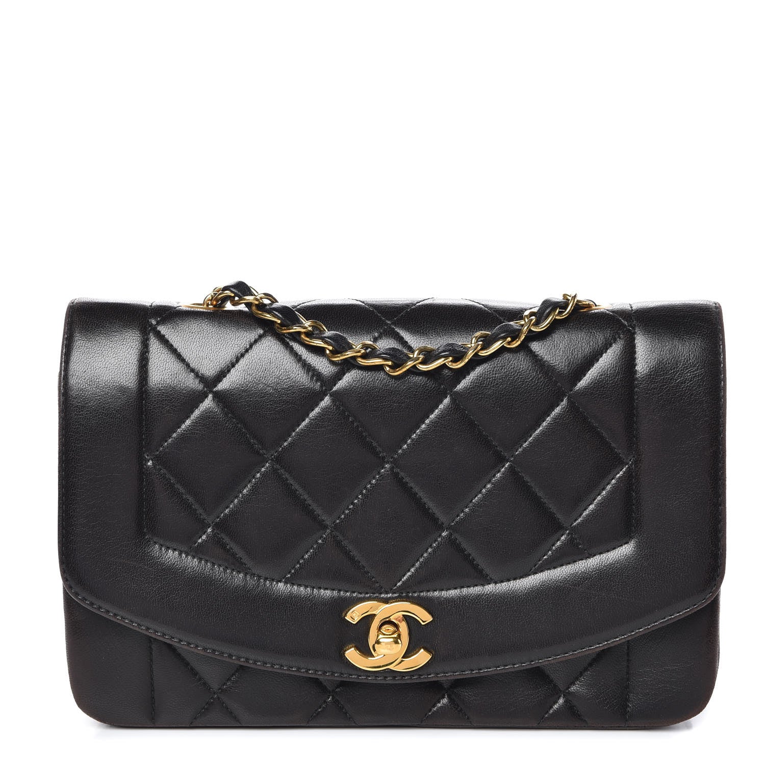 Chanel Lambskin Quilted Small Single Flap Black 1 of 12