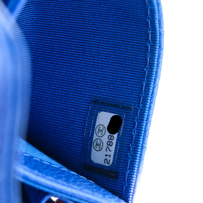 Chanel Caviar Quilted Card Holder Blue 8 of 8