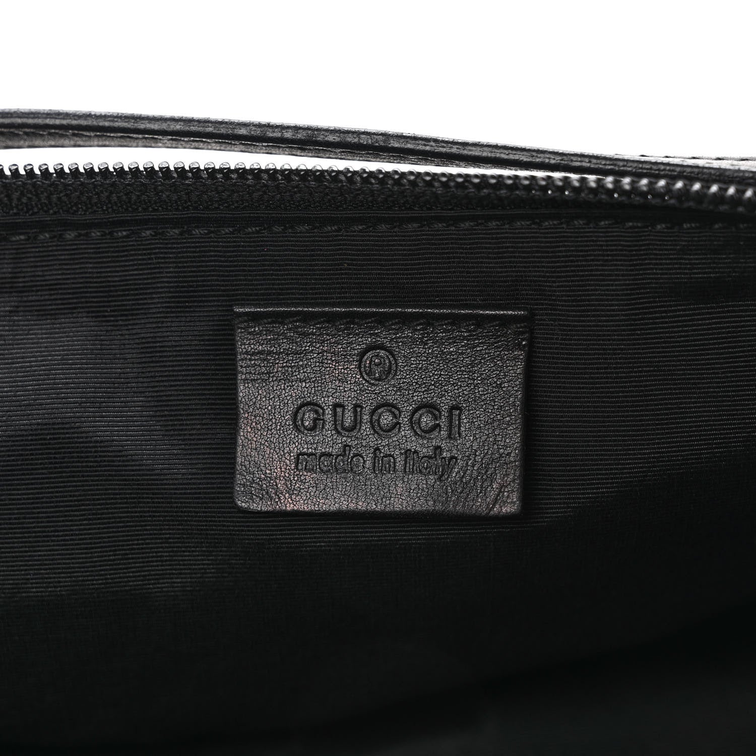 Gucci Denim Monogram Boat Pochette Black 6 of 9