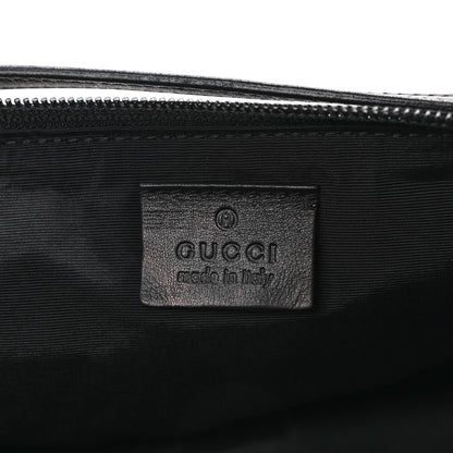 Gucci Denim Monogram Boat Pochette Black 6 of 9