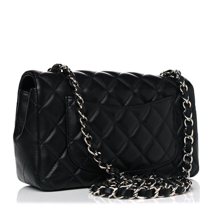 Chanel Lambskin Quilted Mini Rectangular Flap Black 3 of 13