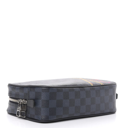 Louis Vuitton Damier Cobalt Jungle Toilet Pouch GM Blue 4 of 9