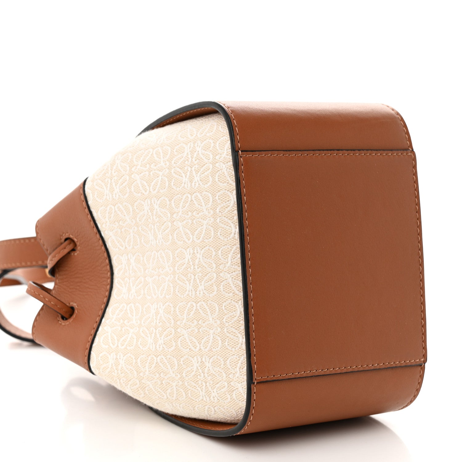 Loewe Calfskin Canvas Mini Hammock Shoulder Bag Natural Tan 9 of 10