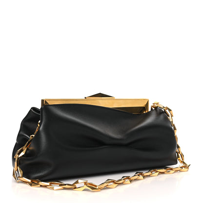 Jimmy Choo Box Calfskin Diamond Frame Clutch Black 3 of 9