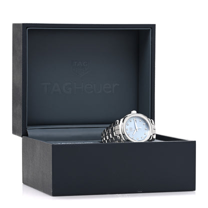 Tag Heuer Stainless Steel Diamond Blue Mother of Pearl 29mm Link Quartz Watch WBC1313 5 of 5