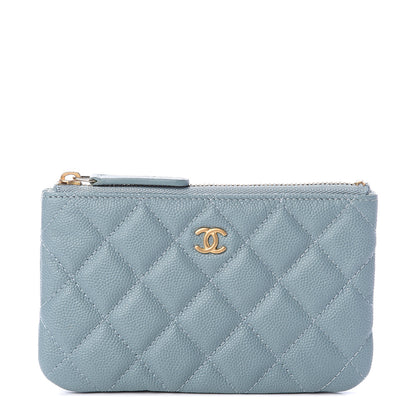 Chanel Iridescent Caviar Quilted Small Cosmetic Case Light Blue 1 of 6