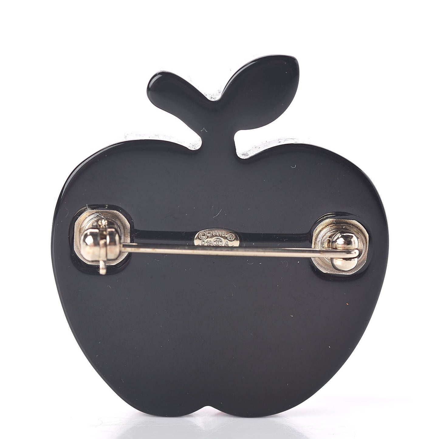 Resin Pearl NY Apple CC Brooch Red