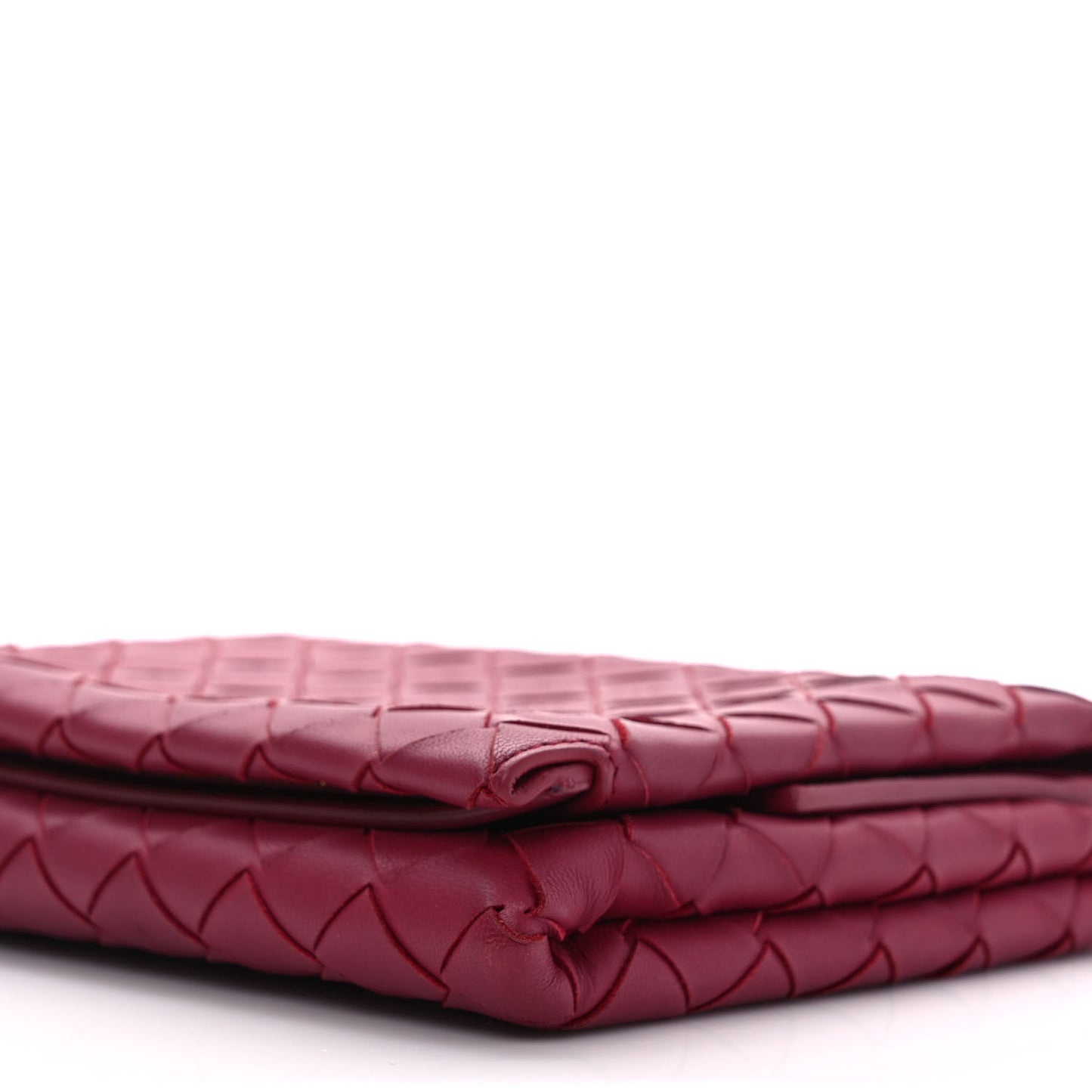 Nappa Intrecciato Flap Crossbody Amaranto