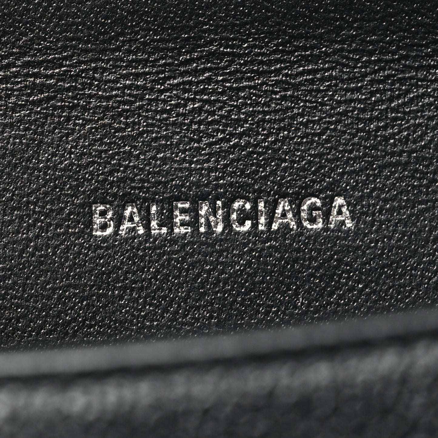Grained Calfskin Hourglass Top Handle Bag XS Black