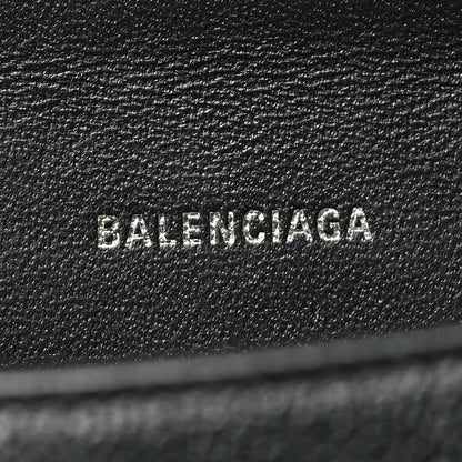 Balenciaga Grained Calfskin Hourglass Top Handle Bag XS Black 6 of 11