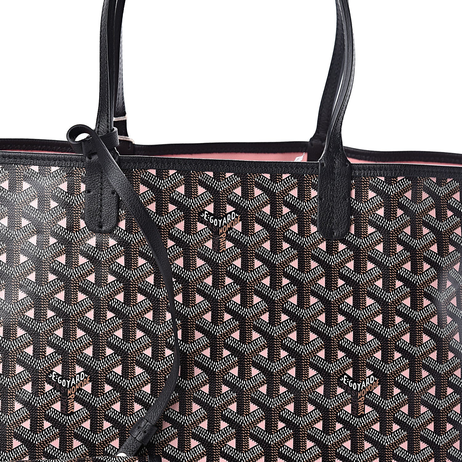 Goyard Goyardine Saint Louis Claire Voie PM Black Pink 9 of 11