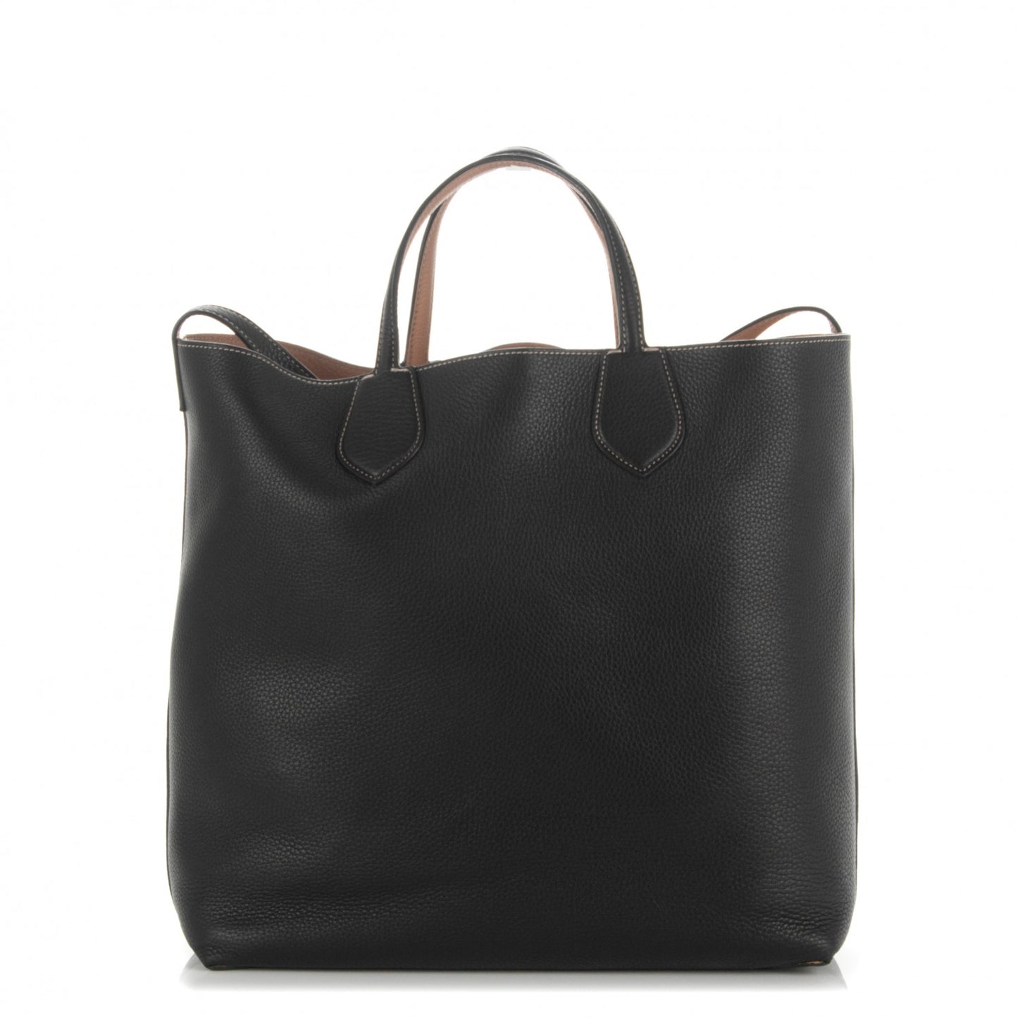 Cellarius Calfskin Bi-Color Medium Ramble Reversible Tote Black Camelia