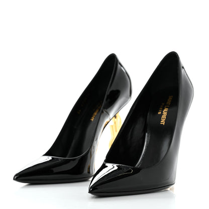 Saint Laurent Patent Opyum 110 Pumps 39 Black Gold 3 of 8