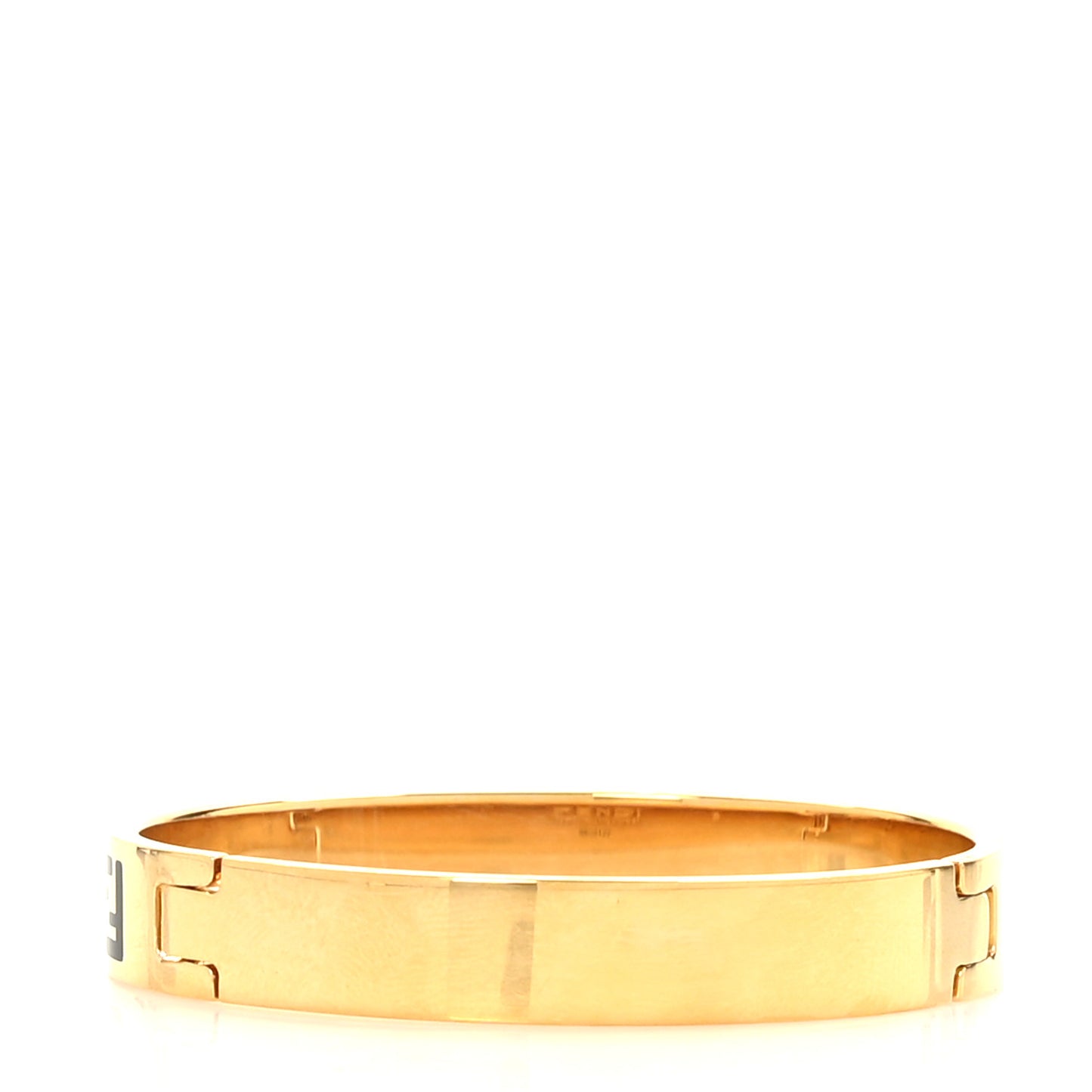 Brass Enamel FF Bracelet S Gold Black