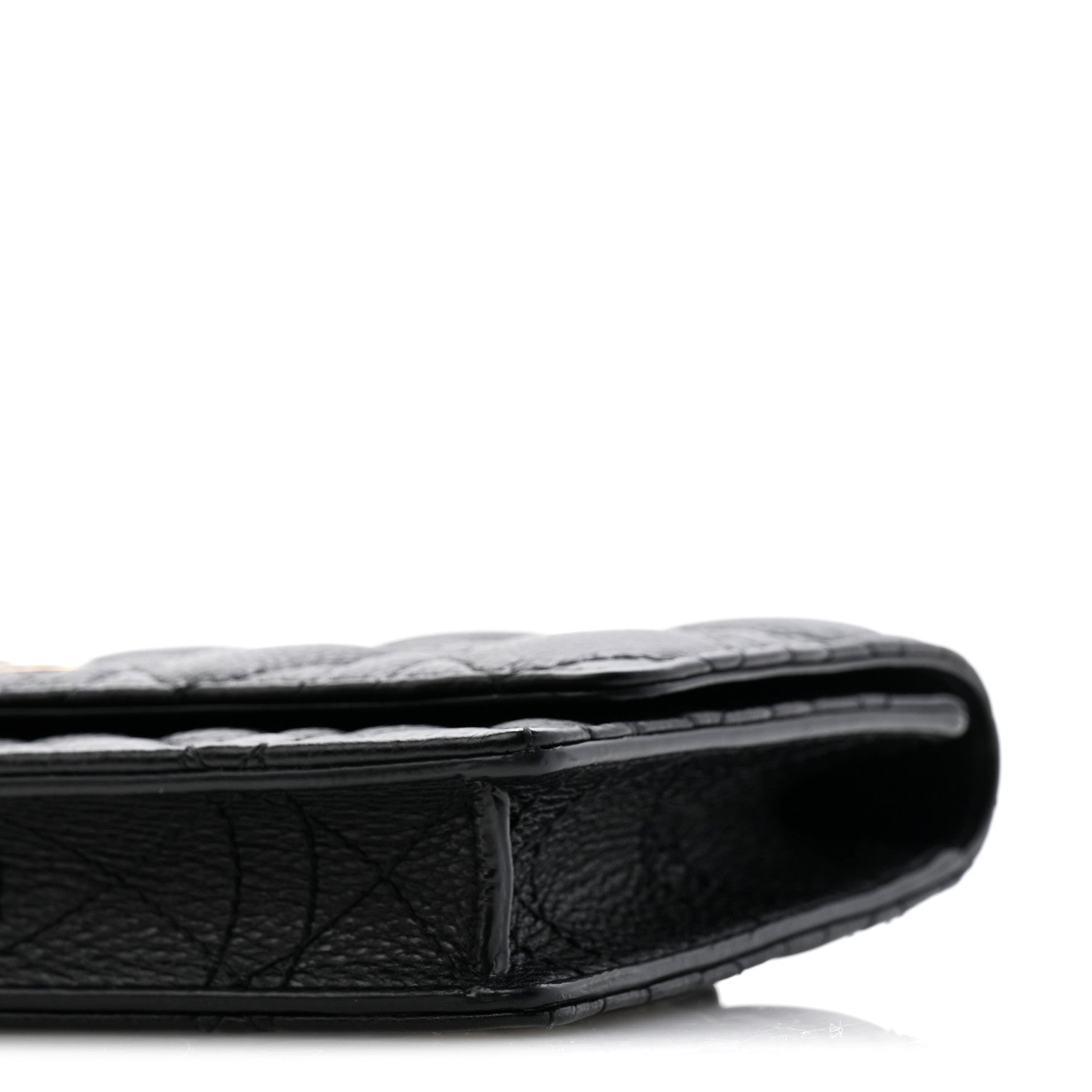 Christian Dior Supple Calfskin Cannage Caro Belt Pouch with Chain Black 10 of 14
