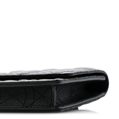 Christian Dior Supple Calfskin Cannage Caro Belt Pouch with Chain Black 10 of 14