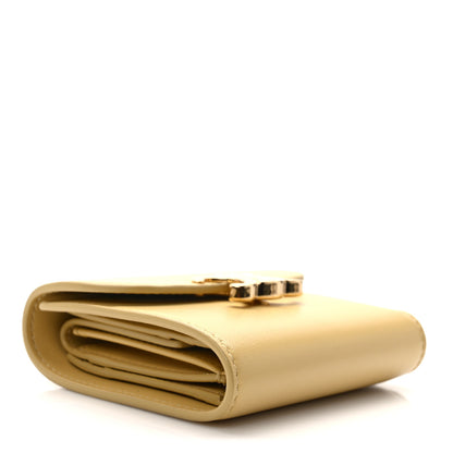 Celine Shiny Smooth Lambskin Small Triomphe Wallet Papyrus 4 of 10
