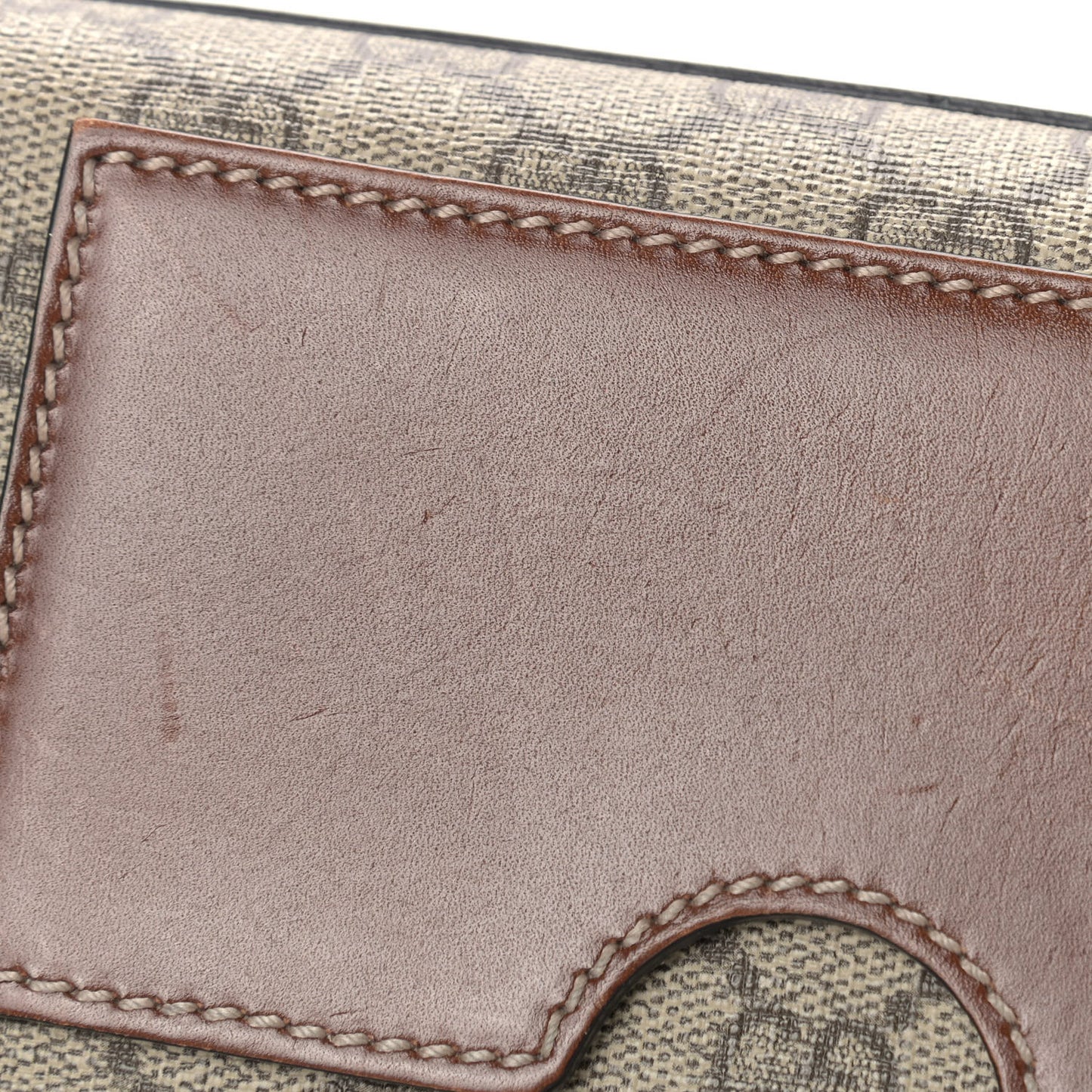 GG Supreme Monogram Calfskin Small Padlock Shoulder Bag Beige Black Cuir