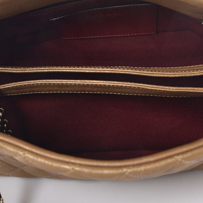 Chanel Metallic Calfskin Quilted Medium Just Mademoiselle Gold 5 of 7