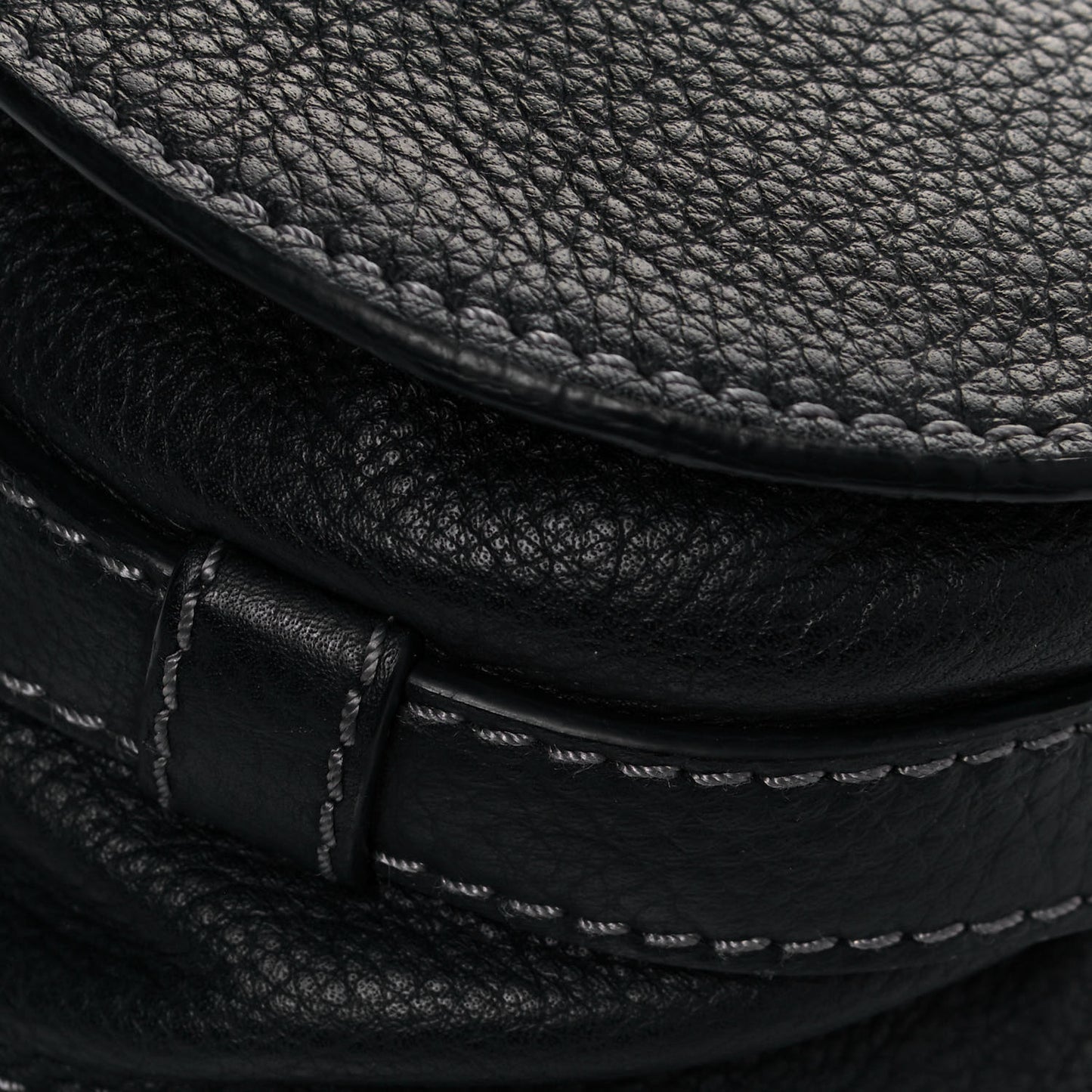 Calfskin Mini Marcie Round Crossbody Bag Black