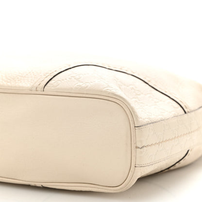 Gucci Calfskin Guccissima Trim Large Signoria Hobo Ivory 9 of 16
