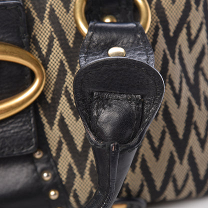 Valentino Garavani Jacquard Print V logo Shoulder Bag Black 10 of 19