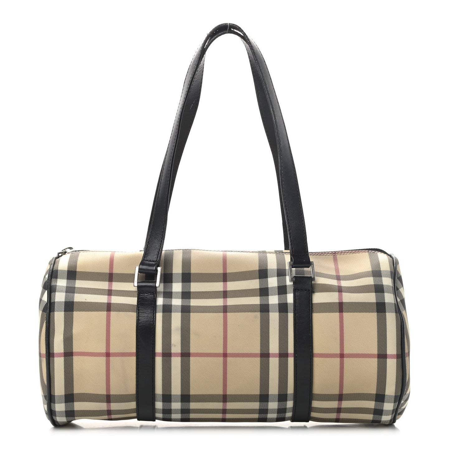 House Check Barrel Bag Black