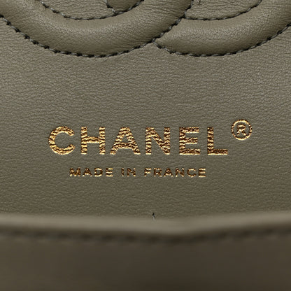 Chanel Lambskin Quilted Small Double Flap Light Grey 6 of 10