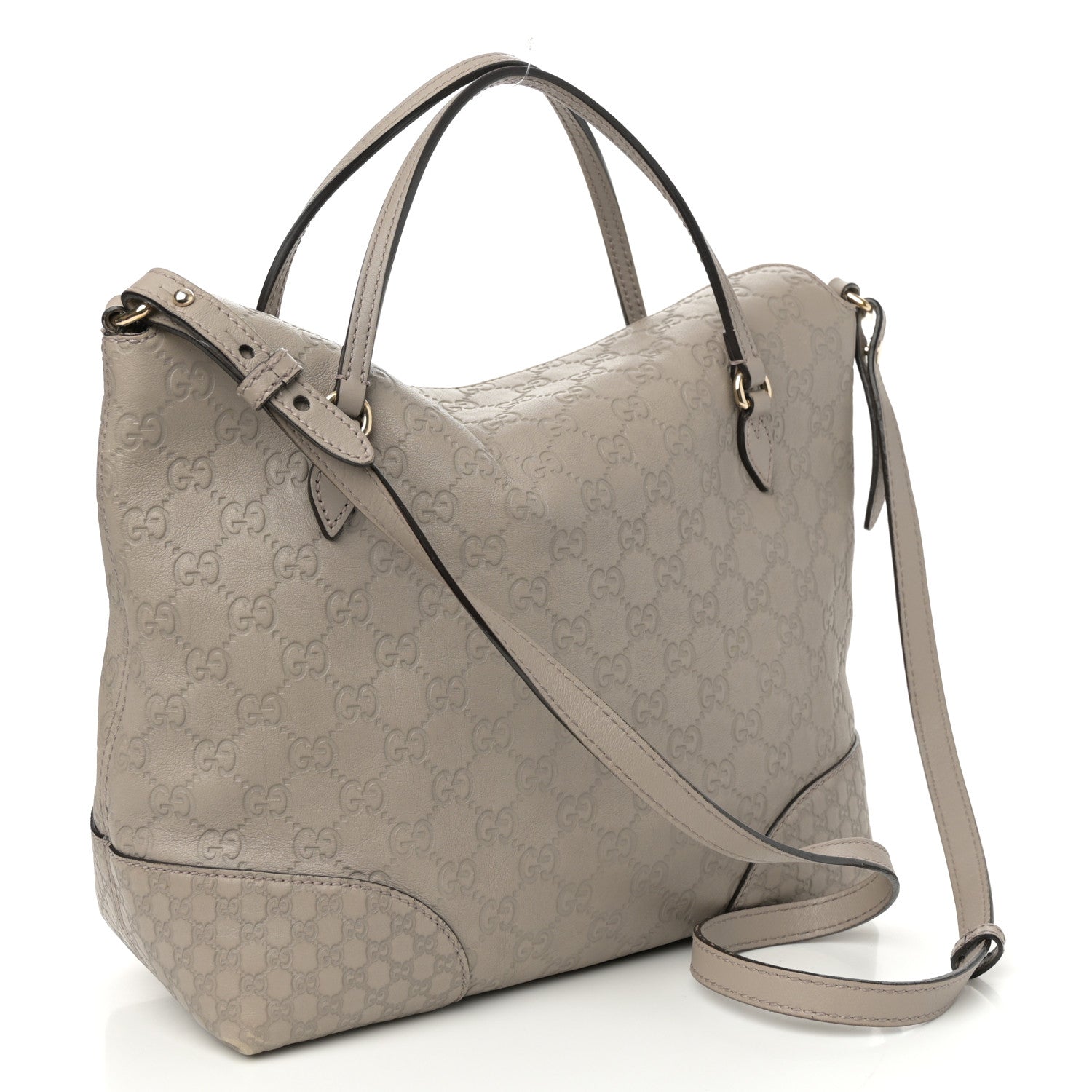 Gucci Guccissima Medium Bree Foldover Tote Storm Grey 3 of 13