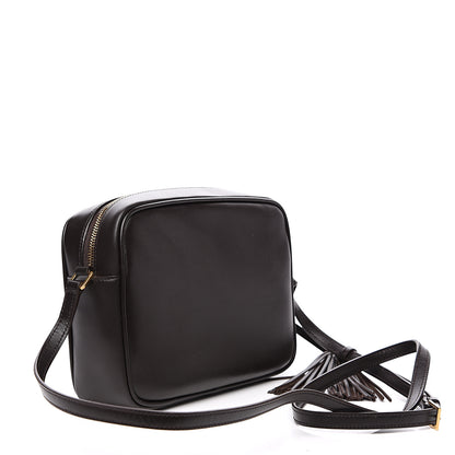Saint Laurent Pony Hair Calfskin Studded Monogram Lou Camera Bag Dusty White Brown 2 of 9
