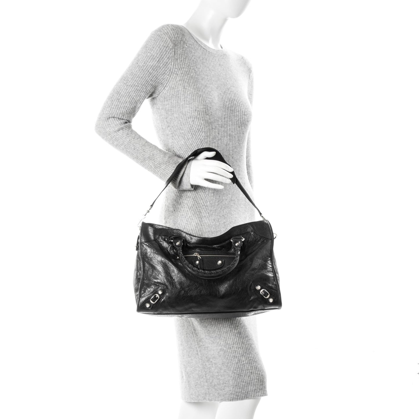 Agneau Giant 12 Silver Hardware City Black