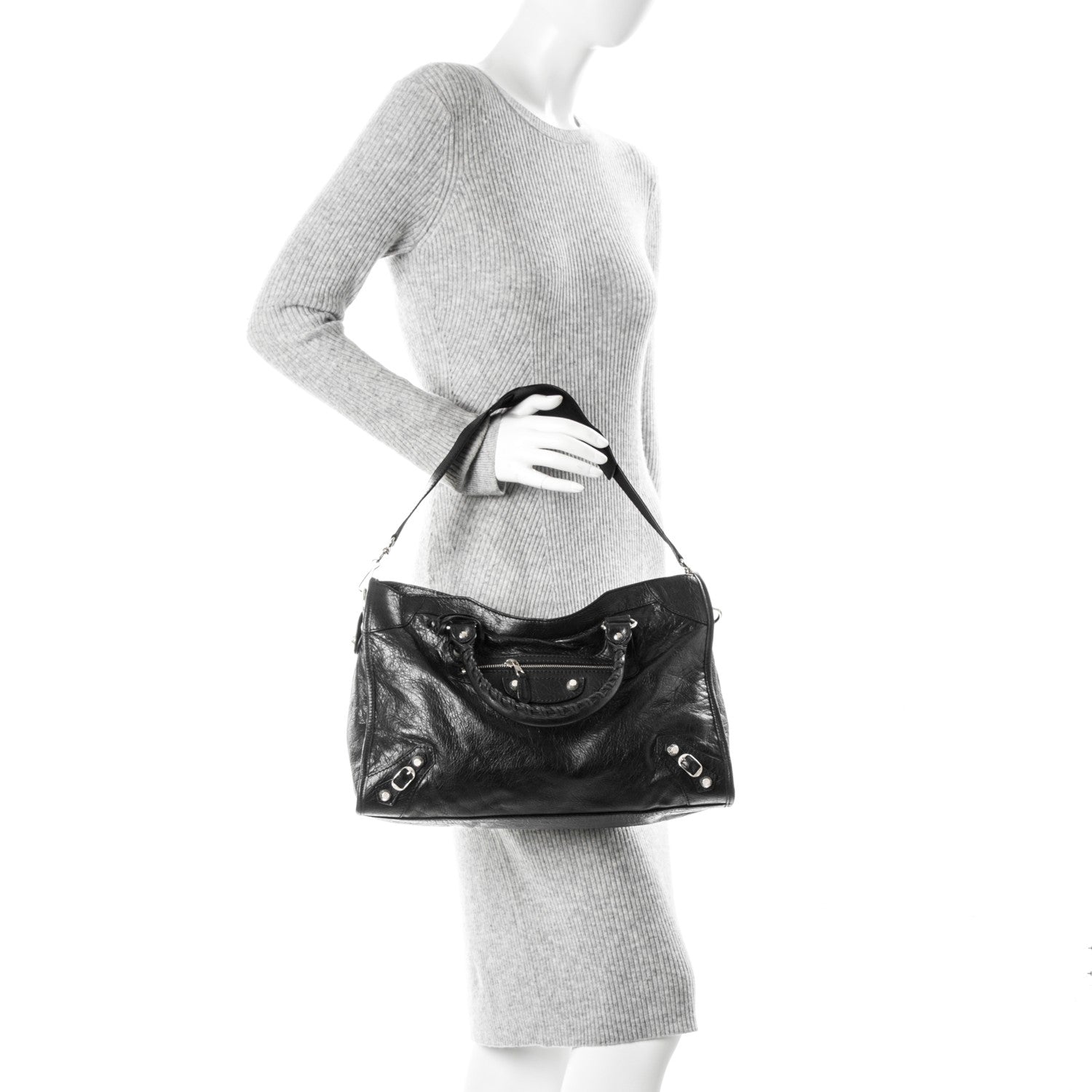 Balenciaga Agneau Giant 12 Silver Hardware City Black 2 of 7