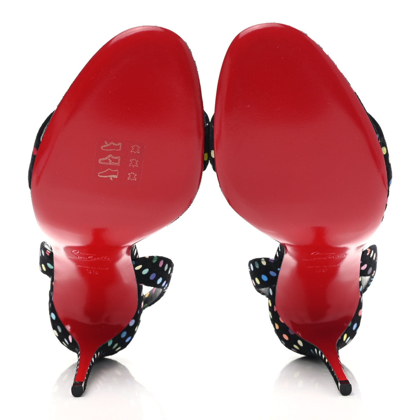Suede O Marylin Sandals Heels 39 Black Multicolor