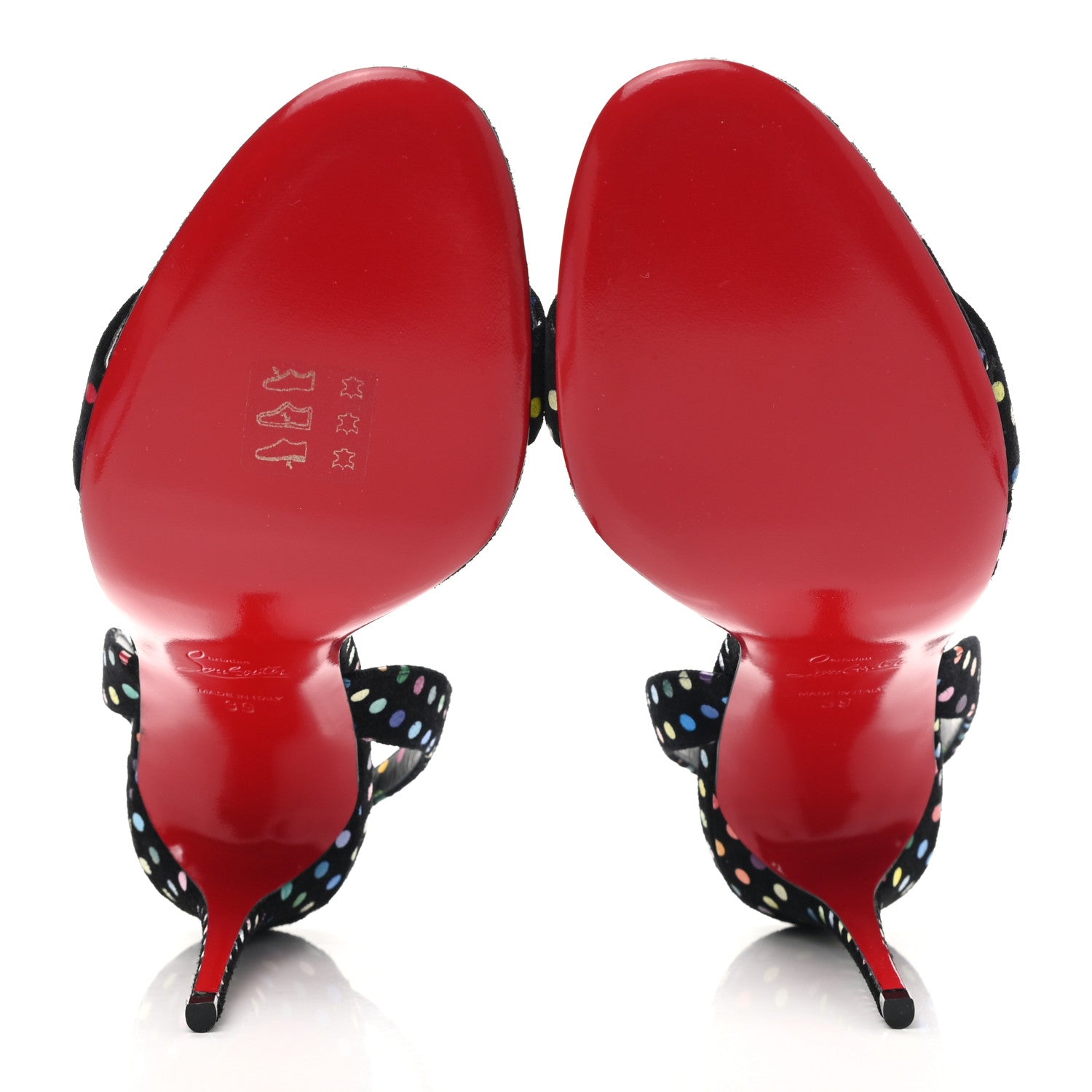 Christian Louboutin Suede O Marylin Sandals Heels 39 Black Multicolor 5 of 8