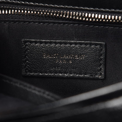 Saint Laurent Crinkled Calfskin Matelasse Monogram Medium Niki Chain Satchel Black 7 of 12